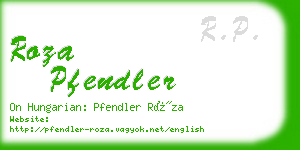 roza pfendler business card